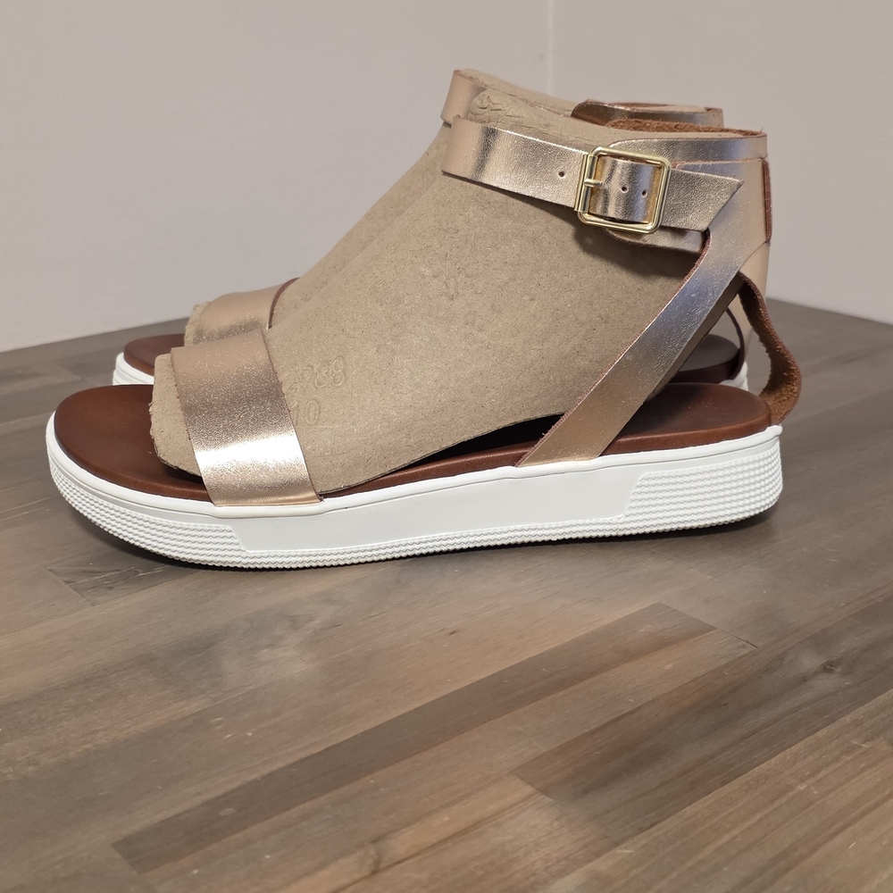 MIA Metallic Sandals with White Soles